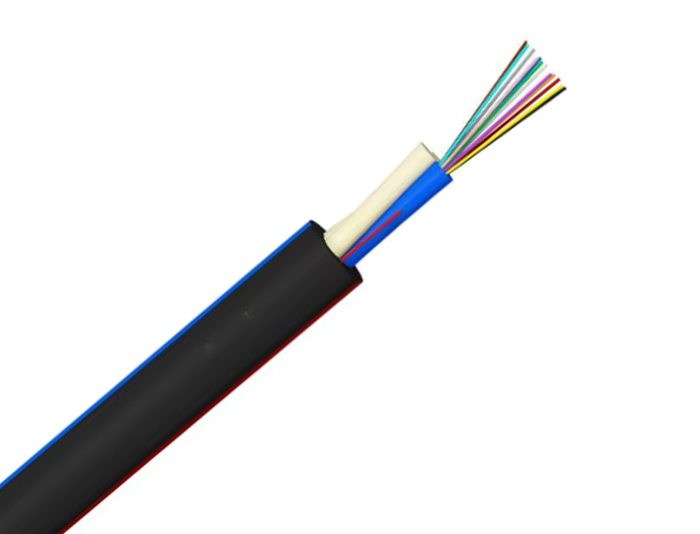 12 Core Mini ADSS 3 Stranded Fiber Optic Cable With Color Stripe