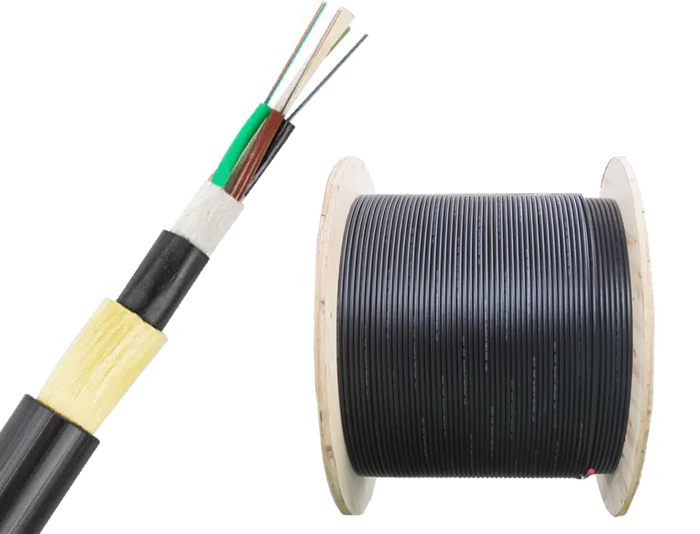 48 Cores ADSS All Dielectric Self-Supporting Aramid Single Jacket Fiber Cable