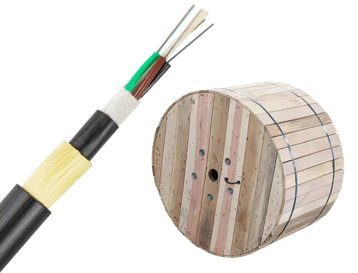 96 Cores ADSS All Dielectric Self-Supporting Aramid Double Jacket Fiber Cable